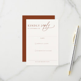 Wüste Sienna Moderne Minimalistische Hochzeitskart RSVP Karte