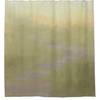 Wüste Sonnenaufgang Morgens Sagebrush Abstrakt Duschvorhang