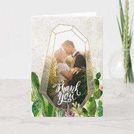 Wüste Succulent Vielen Dank Hinweis - Stone Dankeskarte