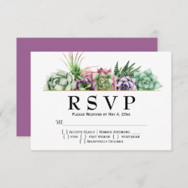 Wüste Succulent Wedding RSVP