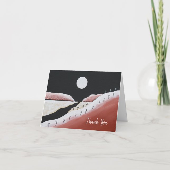 Wüste Südwest Kaktus Danke Karte (Vorderseite)