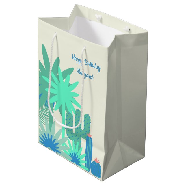 Wüste Südwest Personalisierte Geschenktasche Mittlere Geschenktüte (Vorderseite Schrägansicht)