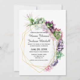 Wüste Sukkulente Einladung zur Hochzeit