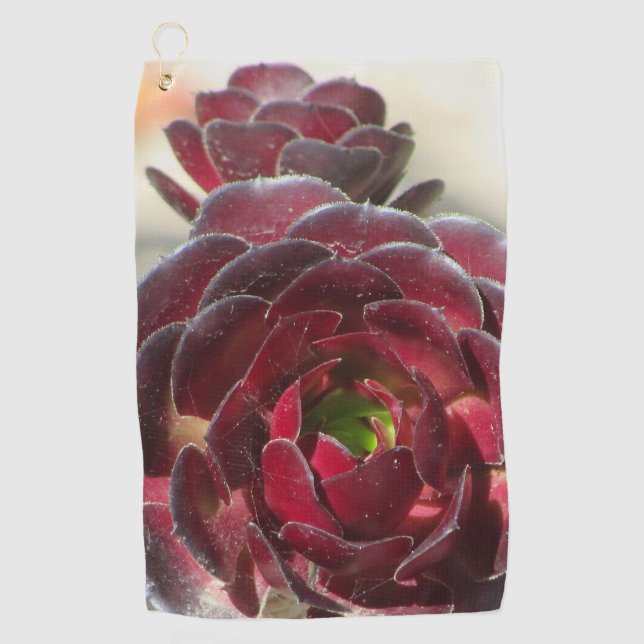 Wüste Sukkulentes Foto Gardener Roter Garten Pflan Golfhandtuch (Vorderseite)