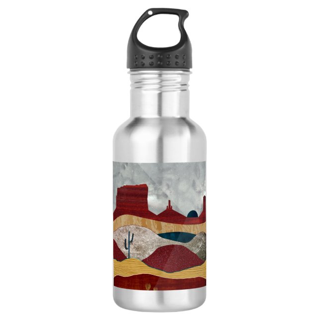 Wüste Sunrise Edelstahlflasche (Vorderseite)