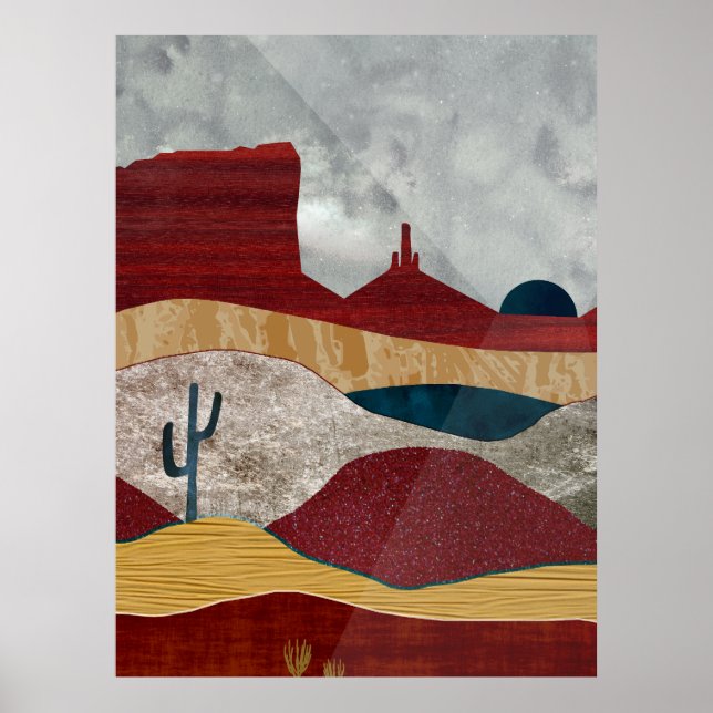 Wüste Sunrise Poster (Vorne)