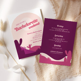 Wüste Sunset Bachelorette Wochenende Einladung