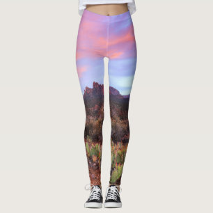 Wüste Sunset Cactus Landschaft Leggings