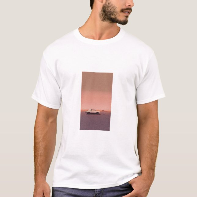 Wüste Sunset Classic Car T - Shirt (Vorderseite)
