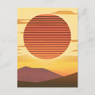 Wüste Sunset Rust Orange und Brown Postkarte