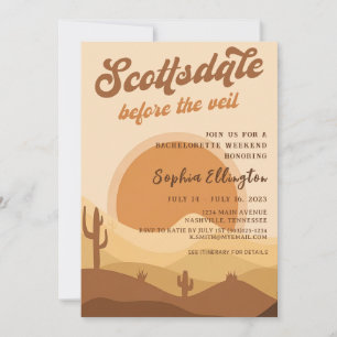Wüste Sunset Scottsdale Bachelorette Itinerary im Einladung