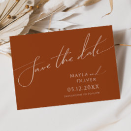 Wüste | Terracotta Horizontal Save The Date