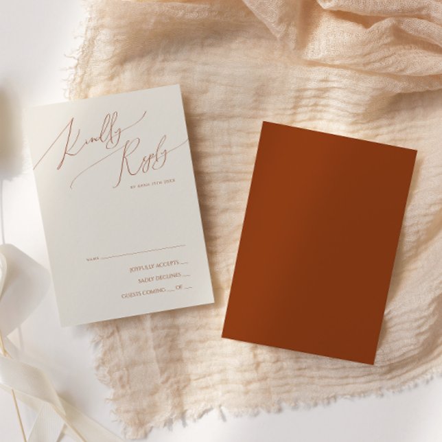 Wüste | Terracotta RSVP Card (Von Creator hochgeladen)