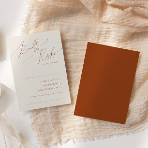 Wüste Terracotta Song Request RSVP Card