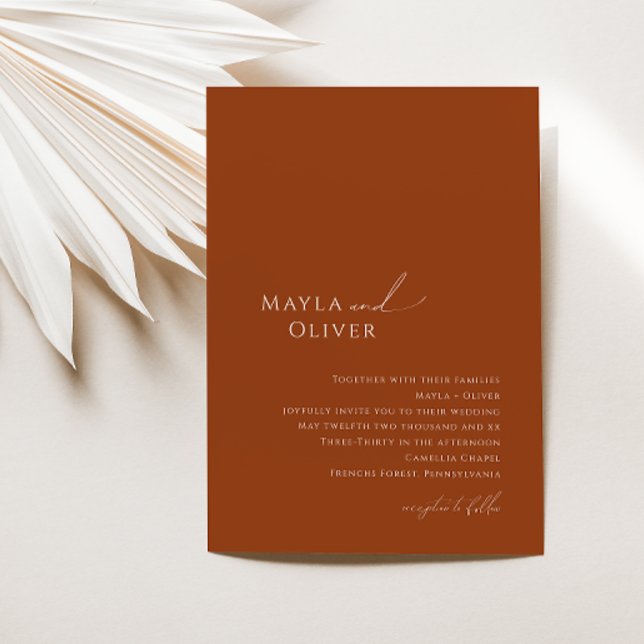 Wüste | Terracotta Wedding Einladung (Von Creator hochgeladen)