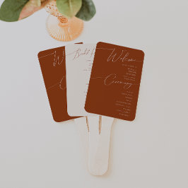 Wüste | Terracotta Wedding Program Fächer