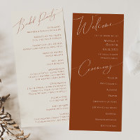 Wüste | Terracotta Wedding Program