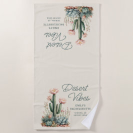Wüste Vibes Junggeselinnen-Abschied Blubing Cactus Strandtuch