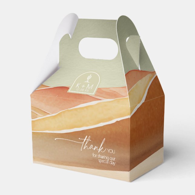 Wüste Vibes Wedding Landscape Danke, ID1019 Geschenkschachtel (Vorderseite)