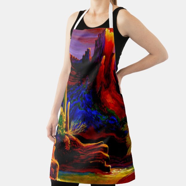 Wüste, von der Sunset-Schürze gemalt Schürze (InSitu)