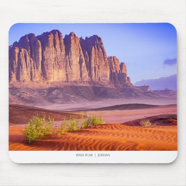Wüste Wadi Rum in Jordanien, Urlaub Mousepad (Vorne)