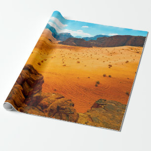 Wüste Wadi Rum, Jordandesert, Wadi, Rum, Jordan, K Geschenkpapier