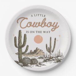 Wüste Western Cowboy Baby Shower Paper Teller