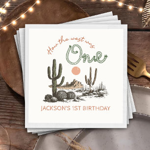 Wüste Western Wild West 1. Geburtstag Napkins Serviette