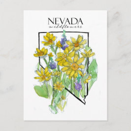 Wüste Wildblumen Nevada Lupines Balsamroot Postkarte