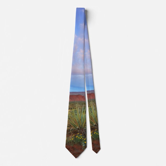 Wüste Wildblumen Sonnenuntergang Krawatte (Vorderseite)