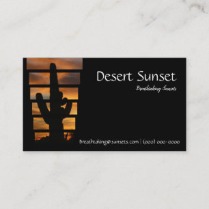 Wüsten-Arizona-Sonnenuntergang Visitenkarte