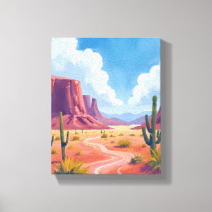 Wüsten-Canyon   Kaktus Natur Landschaft Leinwanddruck