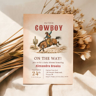Wüsten-Cowboy-Baby-Party Einladung