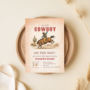 Wüsten-Cowboy-Baby-Party Einladung