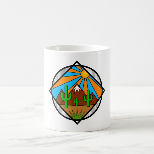 Wüsten-Design-Tasse Kaffeetasse (Mittel)