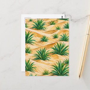 Wüsten-Dünen-Agave-Muster Postkarte