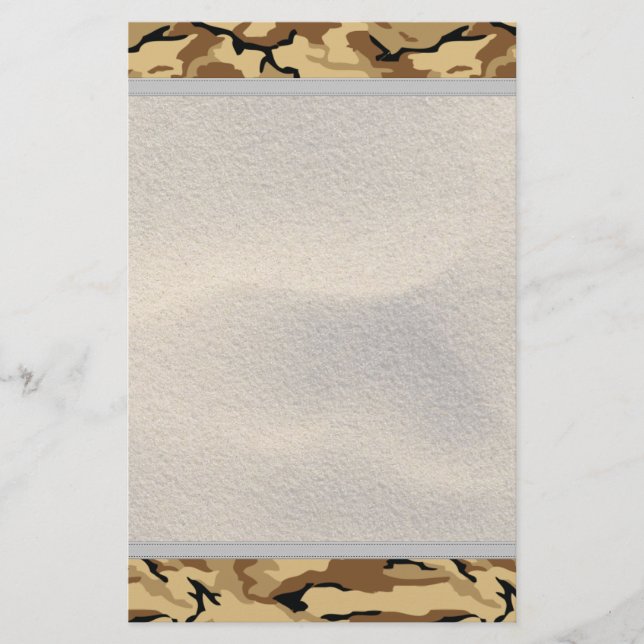 Wüsten-FarbCamouflage mit Sand-Hintergrund - nicht Briefpapier (Vorderseite)
