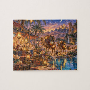 Wüsten-Fennec-Laternen-Karawanen-Oase-Puzzle