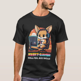 Wüsten-Gamer-Fennec-Fuchs - Gaming-Streamer T-Shirt