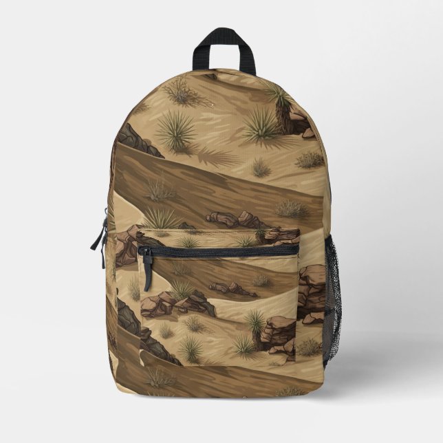 Wüsten-Ghillie-Anzug Muster Bedruckter Rucksack (Vorderseite)