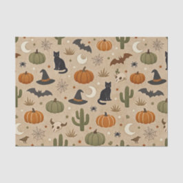 Wüsten-Grüner Kaktus Halloween Seidenpapier