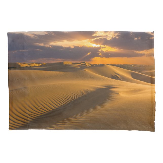Wüsten | Landschaft der Sanddünen Kissenbezug (Vorderseite)