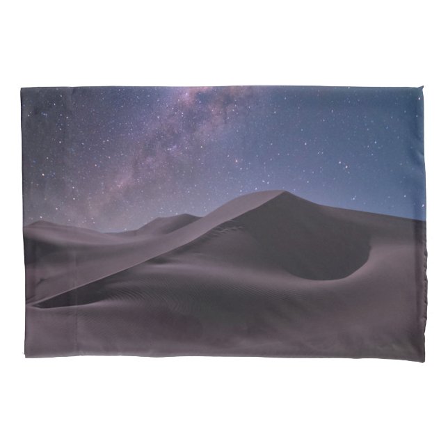 Wüsten | Milky Way Starry Sky Sand Dune Dubai Kissenbezug (Vorderseite)