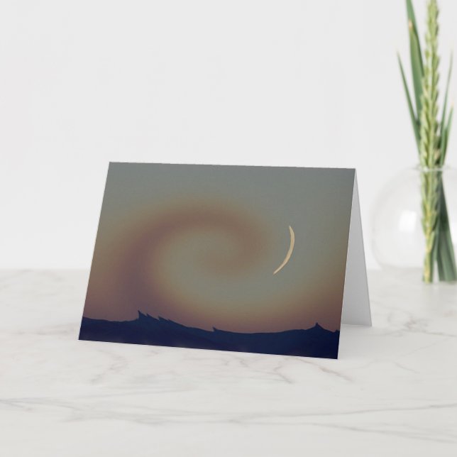 Wüsten-Mond Feiertagskarte (Vorderseite)