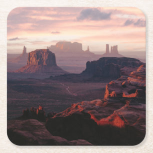 Wüsten Monument Valley Utah-Ariziona Rechteckiger Pappuntersetzer