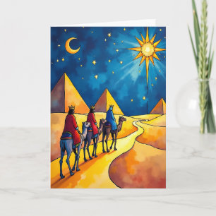 Wüsten-Nacht-Weihnachtskarte Karte