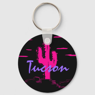 WÜSTEN-Nachtsaguaro-Kaktus Tucsons Arizona Neon Schlüsselanhänger
