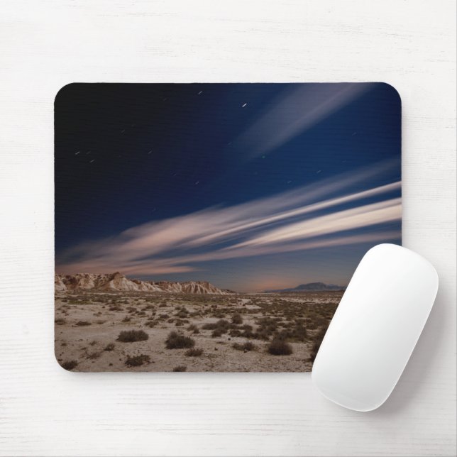 Wüsten | Navarre Bardenas Wüste in der Nacht Mousepad (Mit Mouse)