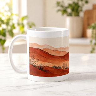 Wüsten-Nomaden-Terrakotta-Landschaftstasse Kaffeetasse