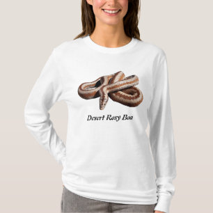 Wüsten-rosige Boa-Damen-lange Hülse T-Shirt